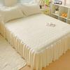 Four Seasons Universal Quilted Non-slip Korean Lace Mattress Protector and Bed Skirt.