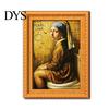 DIY Home Decor Accessories Funny Small Wooden Fridge Magnet Picture Frame, Vintage Oil Painting Pattern Modern Office Storage Magnetic Refrigerator