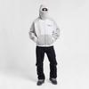 Unisex Streetwear Fleece Hoodie Met 3D Grafische Print Normale Pasvorm Lange Mouwen Rits Hoodie Winter