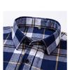 Plus Size Long Sleeve Fat Men Plaid Shirts Cotton Brushed Warm Soft Large Size 100kg to 150kg suitable Casual Winter Autumn