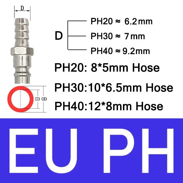 Pneumatic European Connector EU Standard Fittings For Compressor Male and Female Thread Quick Release Coupling Air Hose Fitting