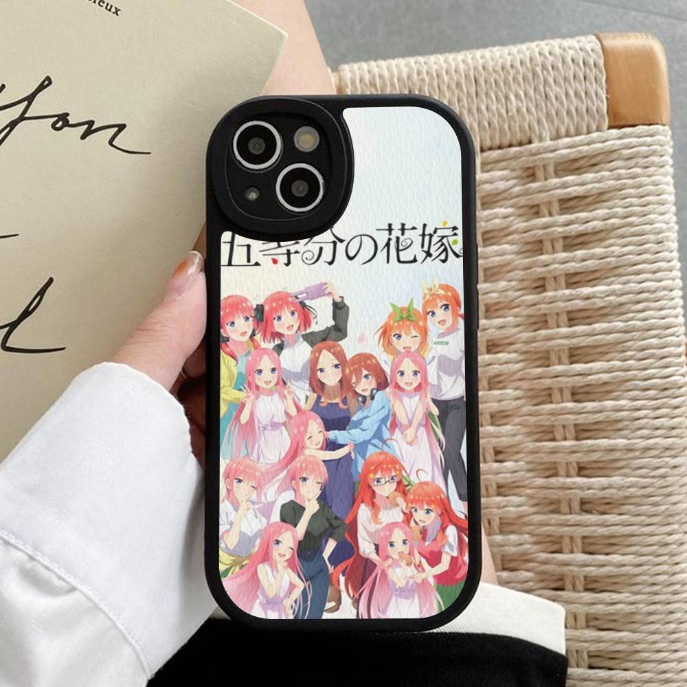 Cartoon Q-Quintessential Q-Quintuplets Phone Case Hard Leather For IPhone 16 15 14 13 12 Mini 11 14 Pro Max Xs X Xr Plus Fundas