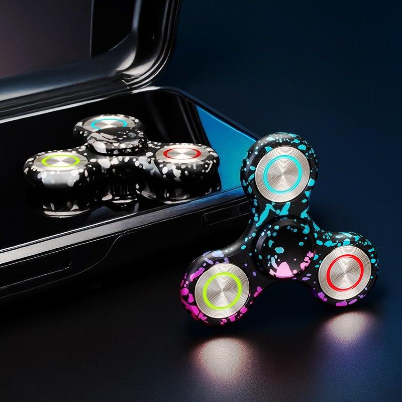 3 Colour Luminous Metal Fidget Spinner Camouflage Triangle Hand Spinner Fidget Playthings designed for Adult Office Stress Reliever Playthings