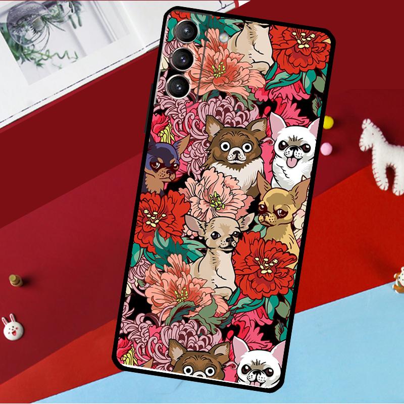 Cartoon Chihuahua Dog Funda For Samsung Galaxy S26 S25 S24 S21 S22 S20 Ultra S9 S10 Plus S23 FE S25 FE Phone Case