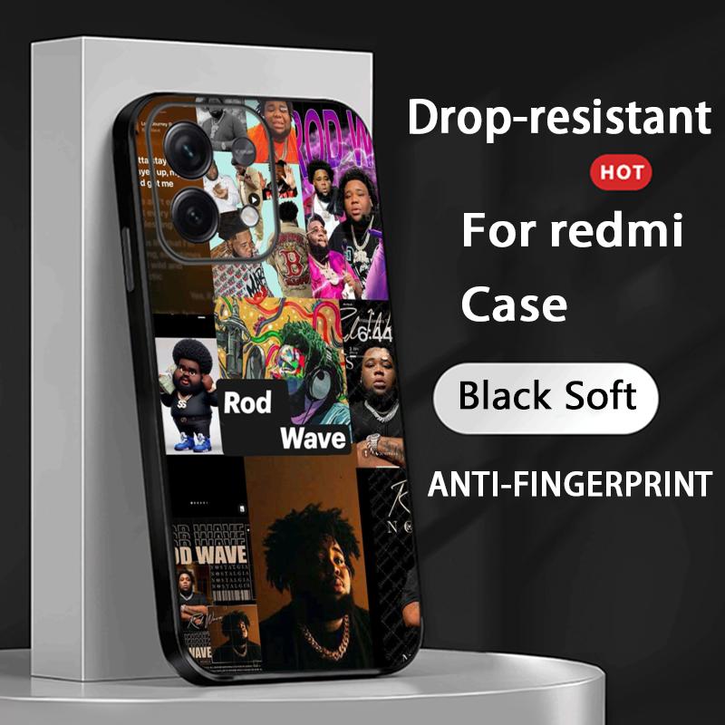 

Fashion cool Rod Wave rapper poster Phone Case For Redmi Note 14 13 12 11 Pro Plus S 5G 14C A3 Soft Black Phone Cover Redmi Note 12 4G