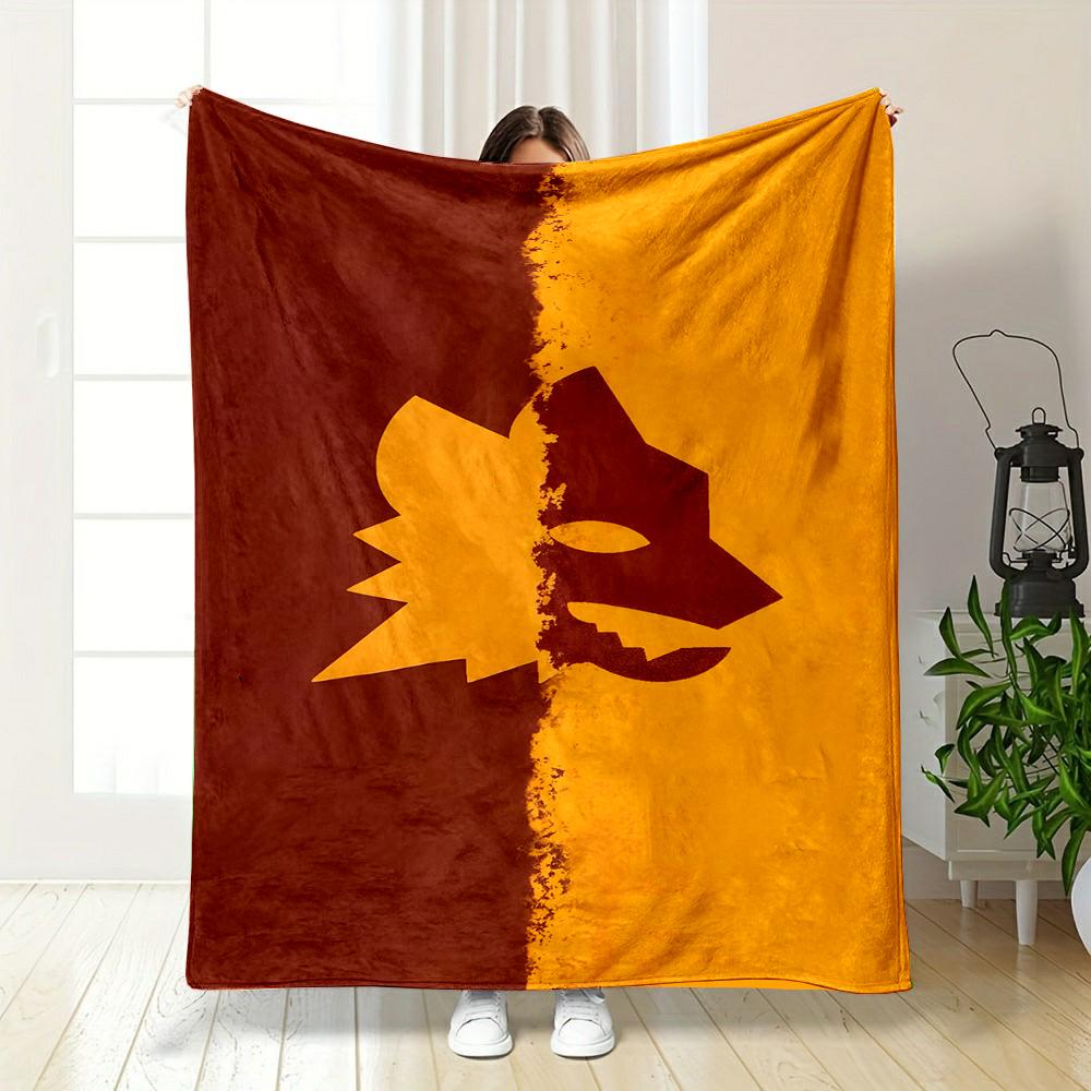 Wolf Silhouette Split Design Blanket Patterned flannel blanket perfect for the bedroom living room, sofa, or a little nap
