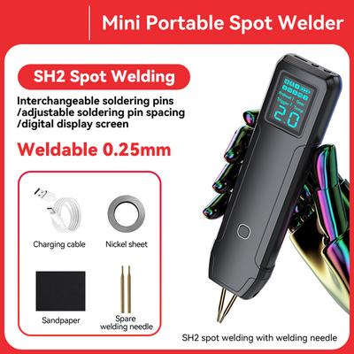 Awgem SH2 Tragbarer Punktschweißgerät mit Dual-Modus Auto/Manuell Umschaltung LCD-Display für Vorheizen Trigger und Temperaturüberwachung