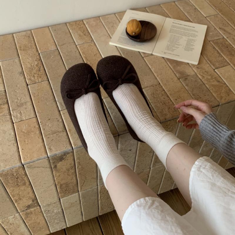 French Bow Mary Jane Shoes Women's 2025 Autumn New Soft-soled Shallow Mouth Ballet Shoes