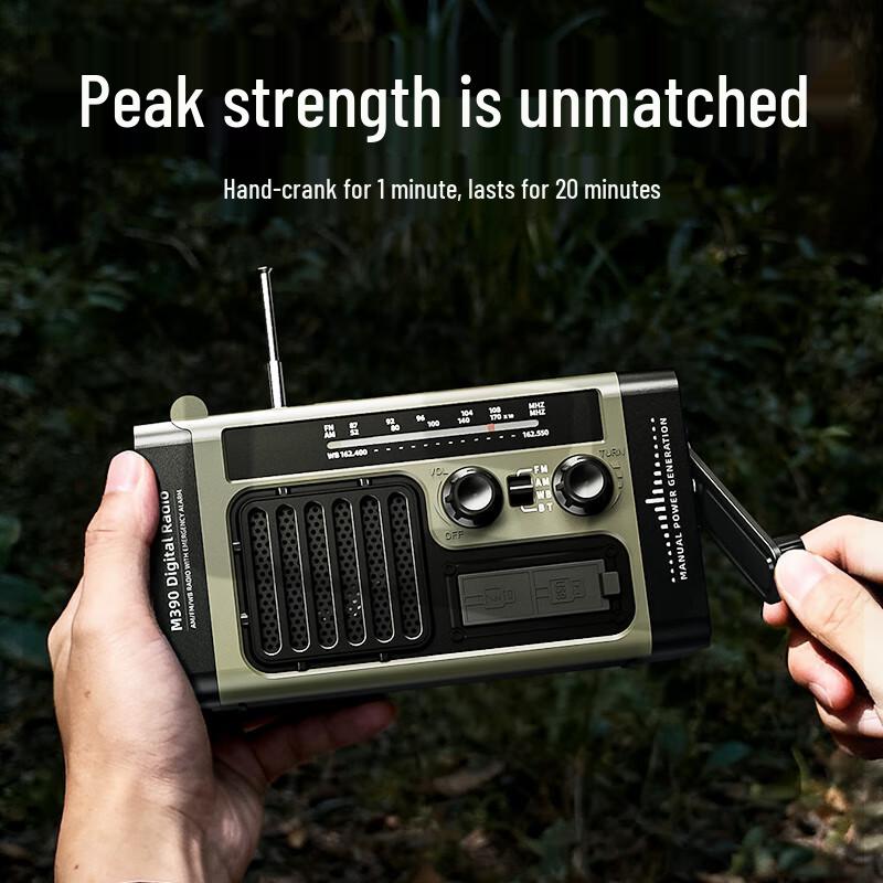 Wolsen M390 Multi-Function Emergency Radio Flashlight