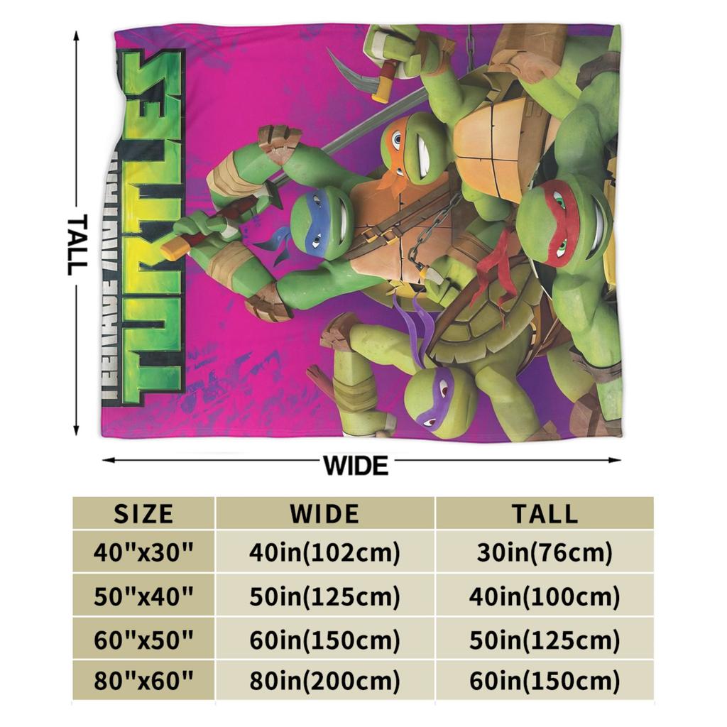 Měkké teplé deky Kempování TMNT Hra Přehozová deka Flanelové přehozy na postel Pro domácí dekoraci Grafické potahy na pohovku a postel