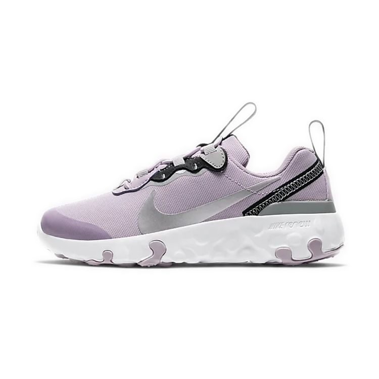 Nike React Element 55 Low Top Kids Running Shoes Light Purple Kids Running Shoes CK4082-500