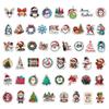 50 Christmas Stickers: Santa Claus Decoration for Phone Cases, Computers, DIY Crafts, Waterproof and Graffiti-Style.