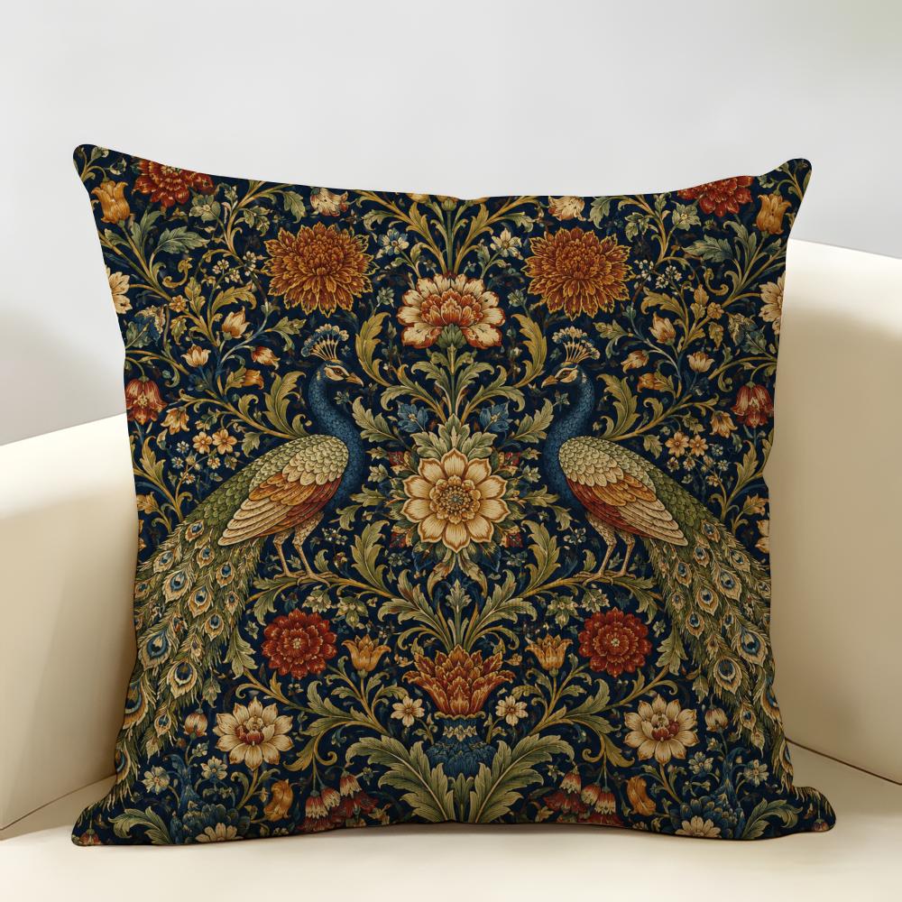 Federa Cuscino Vintage William Morris Art Tessuto di Lino Biologico Resistente Ipoallergenico Federa Cuscino Corto Lavabile