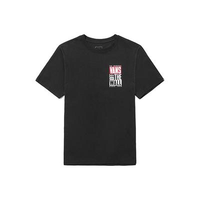 Vans Alphabet Print Kurzarm T-Shirt Unisex Oberteile Schwarz VN0A4MM5BLK