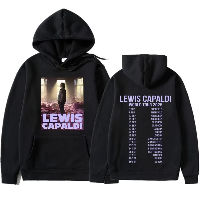 L-Lewis C-Capaldi Mens and Women New Graphic Loose Casual Pullovers Streetwear Gothic Clothes Long Sleeves Sweatshirt Teenagers