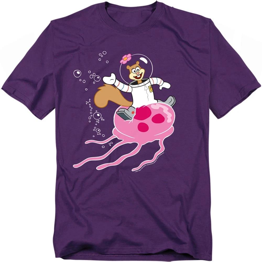 SPONGEBOB SQUAREPANTS SANDY JELLYFISH Licensed Adult Graphic Tee Shirt SM-4XL L