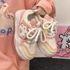 Schoolgirl cute cat claw bread shoes 2025 autumn new sports versatile thick baseplate shoes casual white shoes