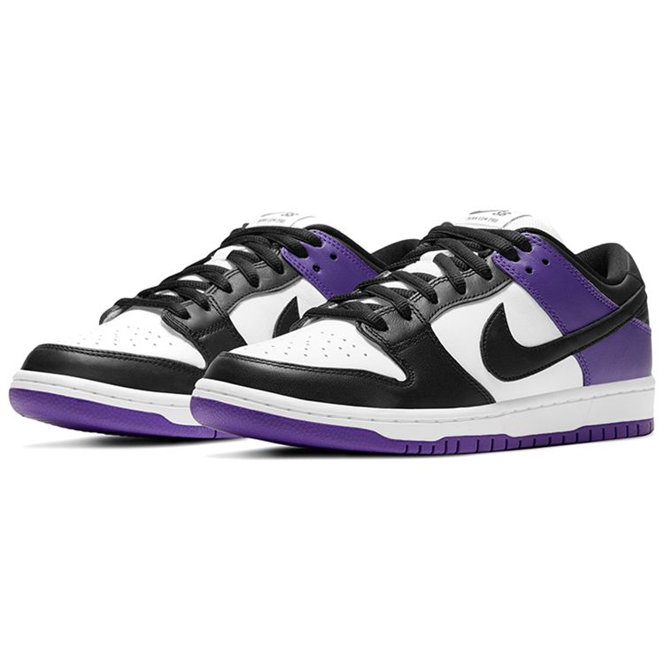 Nike Dunk Low SB Court Purple Unisex Sneakers White Black BQ6817-500