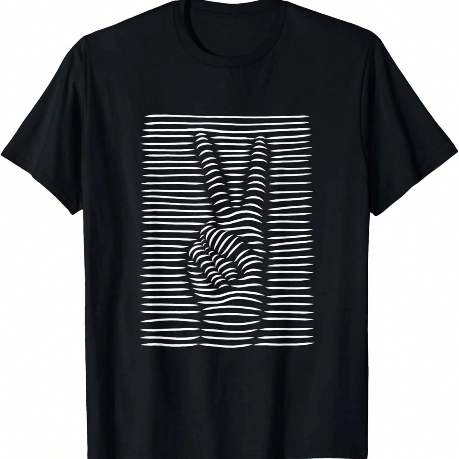 Peace Sign With Hands - Optical Illusion Graphic T-Shirt,100% Cotton S