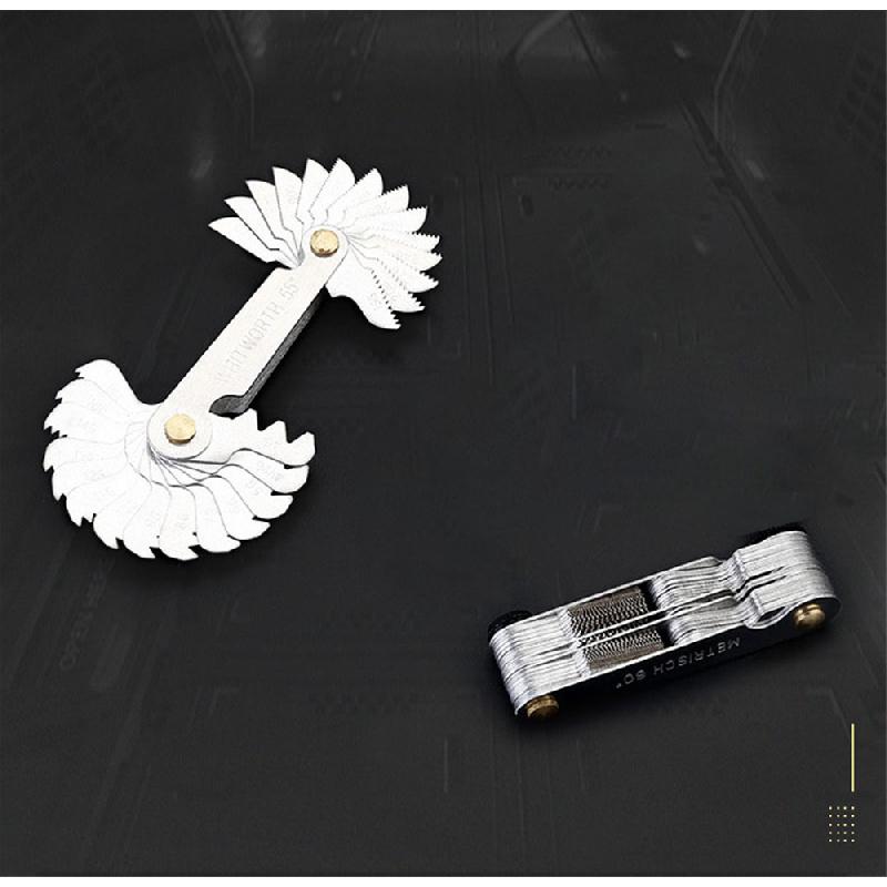 Thread Pitch Gauge Screw Caliper Gage Measuring Set Metric & Inch & America Sae