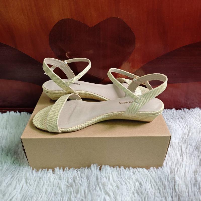 Women's Wedge Sandals Gold Silver Low Heels Open Toe Comfort Strappy Dress Ankle Strap Casual Walking Summer Party Wedding Shoes