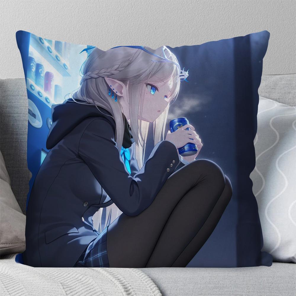 Cartethyia Anime Game W-Wuthering Waves Pillow Case Square Pillow Bedroom Sofa Leisure Comfort Living Room Home Decoration 40X40