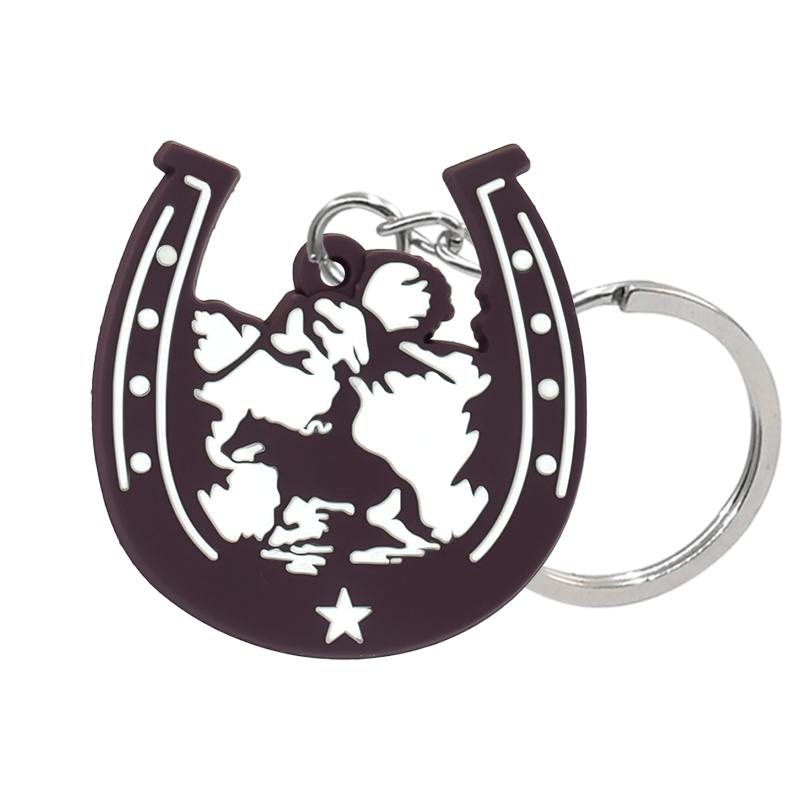 1PCS PVC Cute Keychain New Arrival Cowboy Boots  Custom Key Chain Anime Accessories Handbag Pendant Kids Toys Keyholder