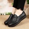 Autumn New Women's Flat-soled Middle-aged Mother Shoes Shallow Mouth Large Size Round Head Single Shoes Professional Work Shoes