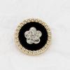 6Pcs Luxurious Design Inlaid With Rhinestones Metal  Button For Clothing Coat Skirt Clothing Accessory High Qulity Glod Black