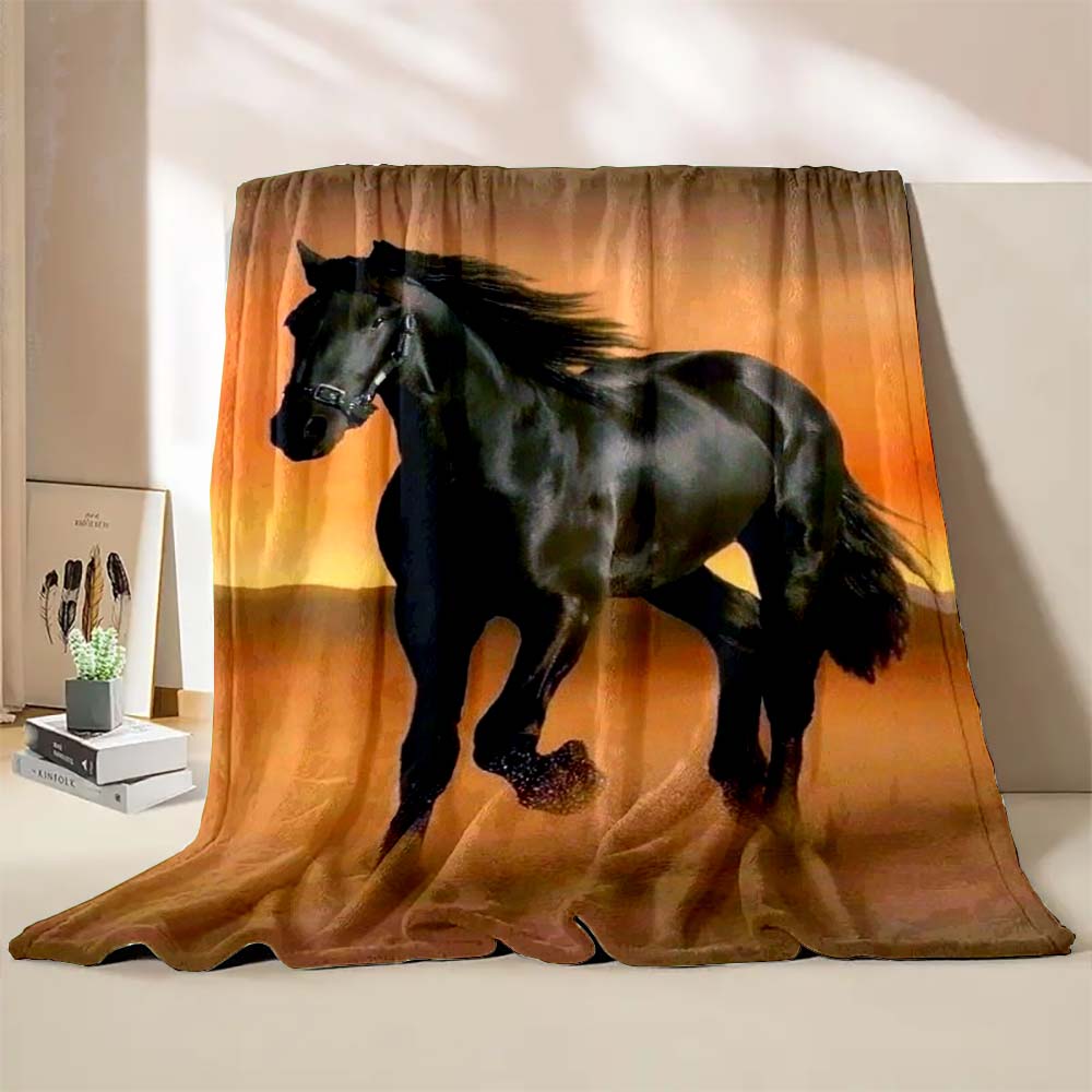 6 Größen Pferdedruck Decke Warm Weich und Bequem Heim Reise Decke Büro Sofa Bettwäsche Abdeckung Decke Geschenk
