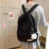 Student School Bag Women's Lightweight Travel Small Backpack Solid Color Backpack