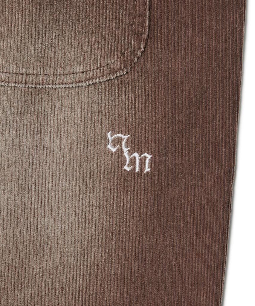 Nomaenyueol Wave Curved Corduroy Pants - Brown