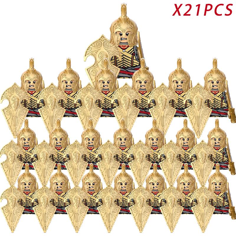 New 8pcs/lot MOC Uruk-hai Orc Army Group Orcus Figures Model Building Blocks LOTR Bricks Medieval Toys for Children gifts