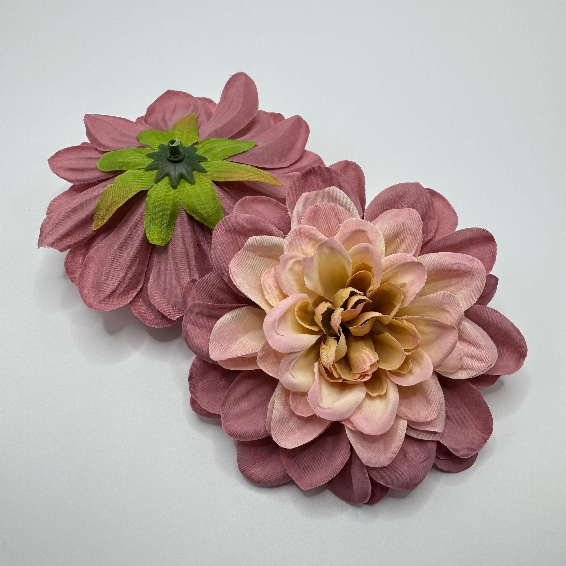 

Dahlia Drtificial Flower Head Wedding Decoration DIY Material Flower Wreath Shooting Scene Arrangement Autumn Floral Arrangement 15pcs