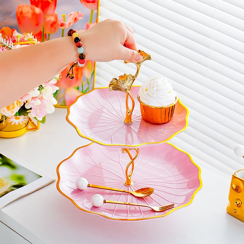 Elegant Multi-Layer Snack & Fruit Plate for Living Room or Coffee Table