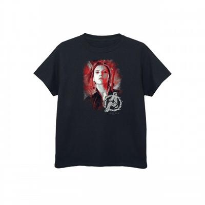 Mädchen-T-Shirt „Black Widow“ aus gebürsteter Baumwolle