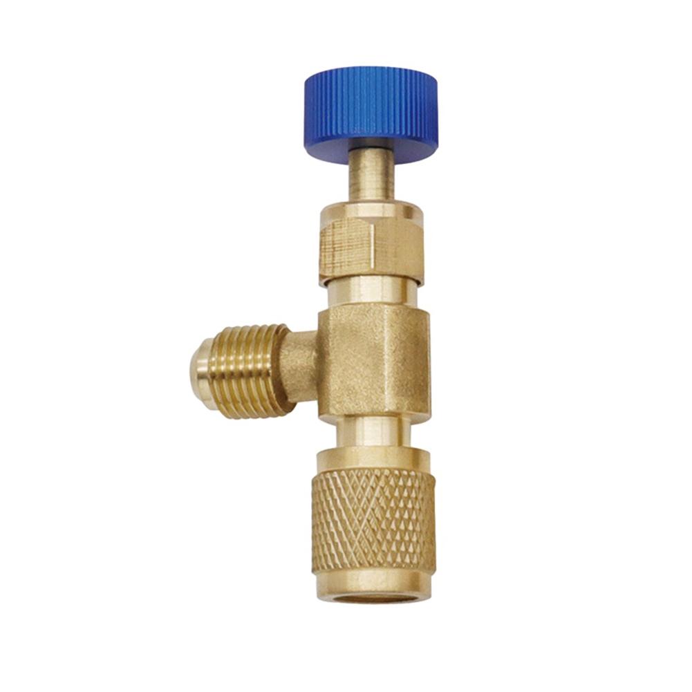 Easy To Handle AC Valve Safety Valve Leakage-free Connection Movable Thimble Pure Brass Valve Body Top Swivel Design