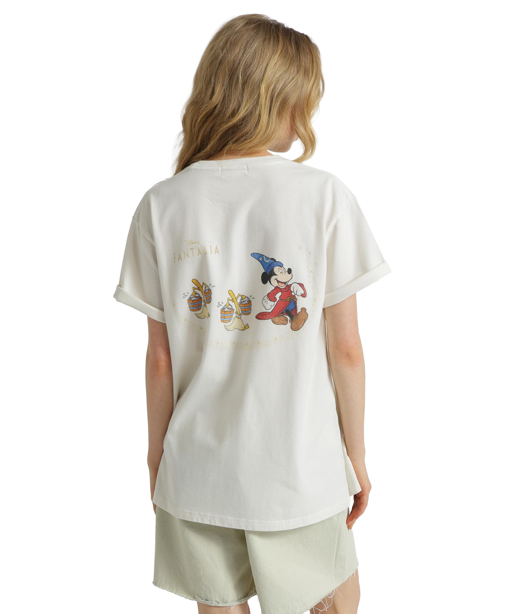 

AVIREX Коллекция FANTASIA MICKEY MOUSE BROOM WOMAN F 033 ФУТБОЛКА Женская Молочно-белая 783-5235614