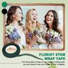 ABBY-12 Pcs Floral Tape Florist Stem Wrap Green Tape For Bouquet Flowers And Crafts Making