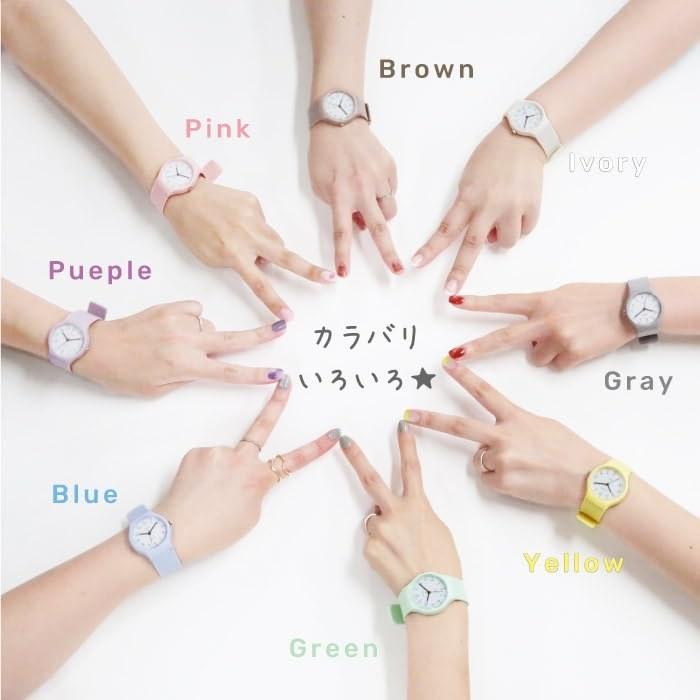 J-AXIS Watch Nuance Color Watch, Colorful Pastel Colors, Earth Colors, Simple, Easy-to-Read, Lightweight, TCL74-BR, Unisex, Brown, One Size