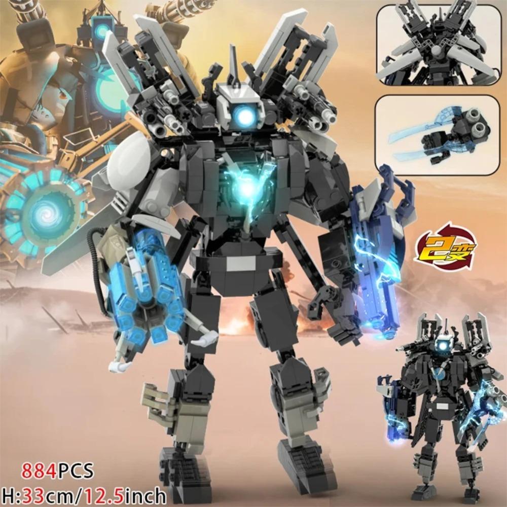 Moc Skibidi Toilet Action Figures Builing blocks,Camerman Titan Speakerman Surveillance Man TVMan Boys Bricks Toys For Kids Gift