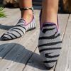 Neue Damen Schuhe Flachstrick Atmungsaktiv Quadratischer Absatz Modisch Schön Prinzessin Rutschfeste Gummisohle Slipper Zapatos De Mujer