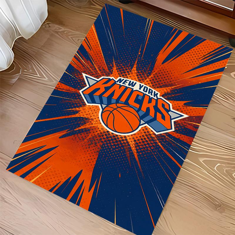 Kober s potiskem loga Knicks - Měkký, omyvatelný, protiskluzový vnitřní kobereček pod kancelářské židle, do obývacího pokoje, domácí kanceláře, dekorativní kobereček