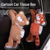 Cute Cartoon Plush Tissue Box Holder - Panda & Lamb Design for Car Interior