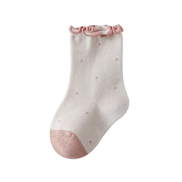Children's Girls Socks Cotton Dot Solid Kids Girl Sock Fashion Princess Baby Socks For Girls Autumn Winter 0-12Years Accessories