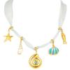 Fashion Bohemian Vacation Ocean Element Pendant Green Ribbon Necklace Women'S Stainless Steel 2653
