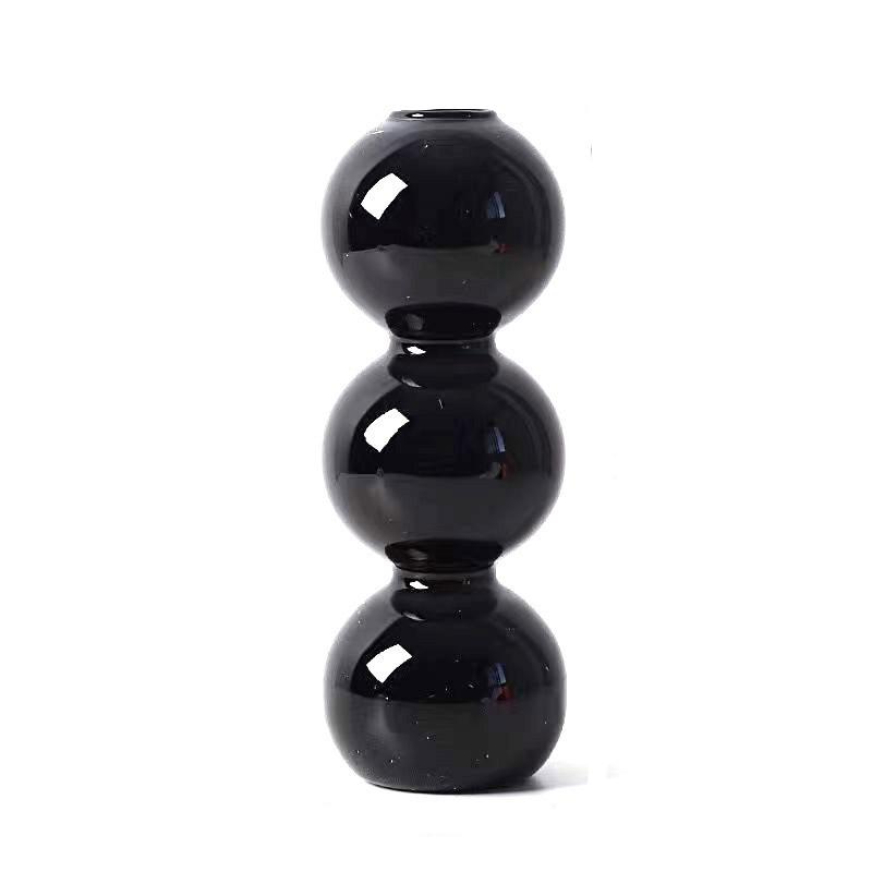 Nordische Glasblasen-Vase - Klarer Hydrokultur-Pflanzgefäß für Heim-Schreibtischdeko, Niedliche Einfache Geschenkidee & Blumengesteck-Dekoration