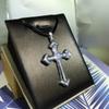 925   Fine White Zircon Men And Women Classic Cross Pendant Micro-Inlaid Zircon Necklace Birthday Party Jewelry