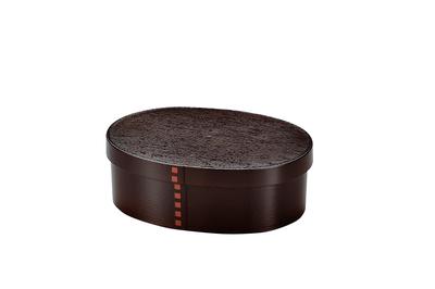 Tatsumiya Bento Antibacteriano Simples Feito em Caixa Marrom Escuro, Pintado, Magewappa, Camada, Japão, Pequeno,