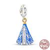 Charm Copper Rose Flower Dog Charms Bead Pendant Fit Original Bracelet Making For Woman Jewelry Fashion Diy